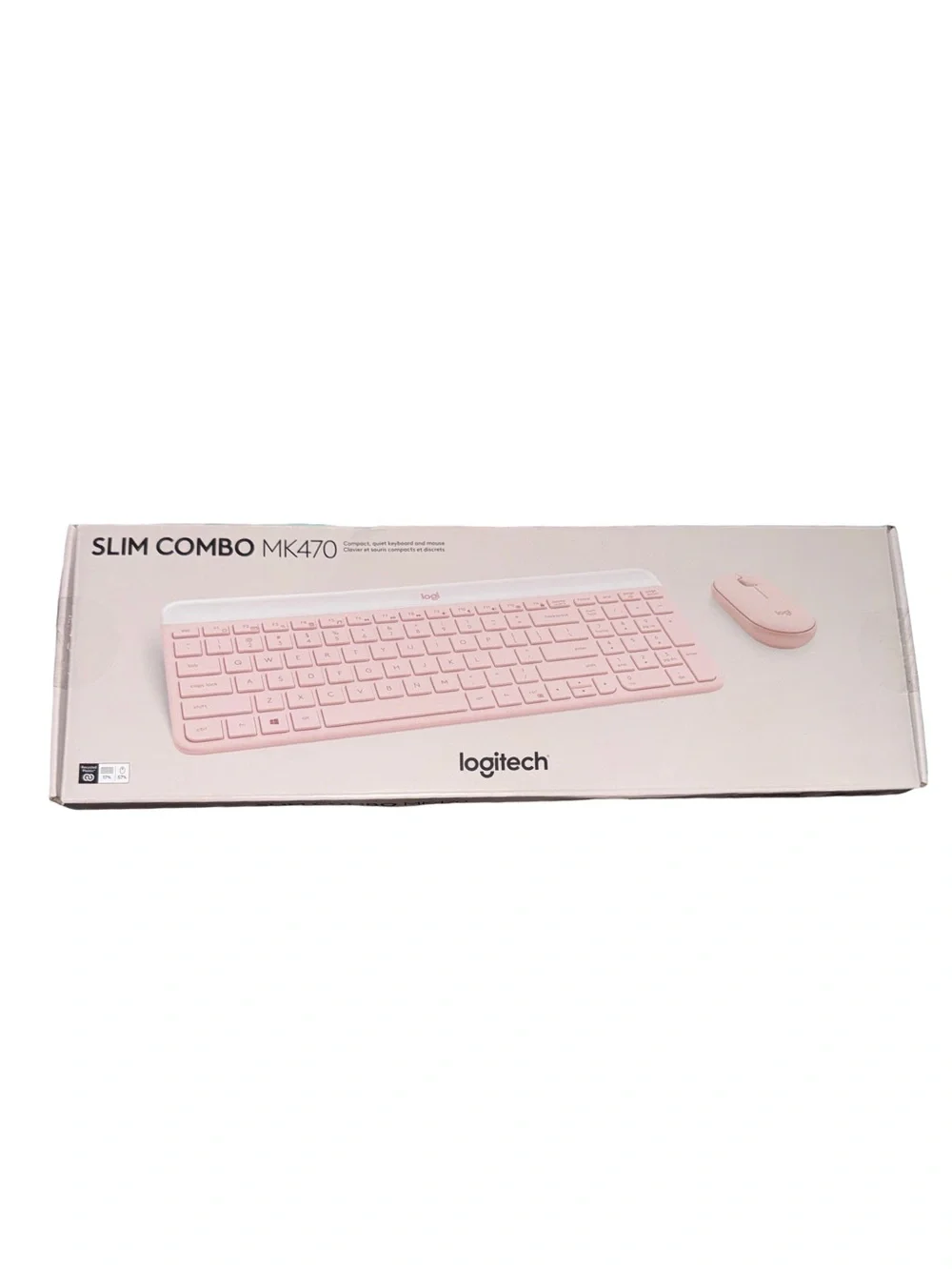 Logitech MK470 Pink Keyboard USB-A Full-Size Keyboard & Mouse Combo New in Box